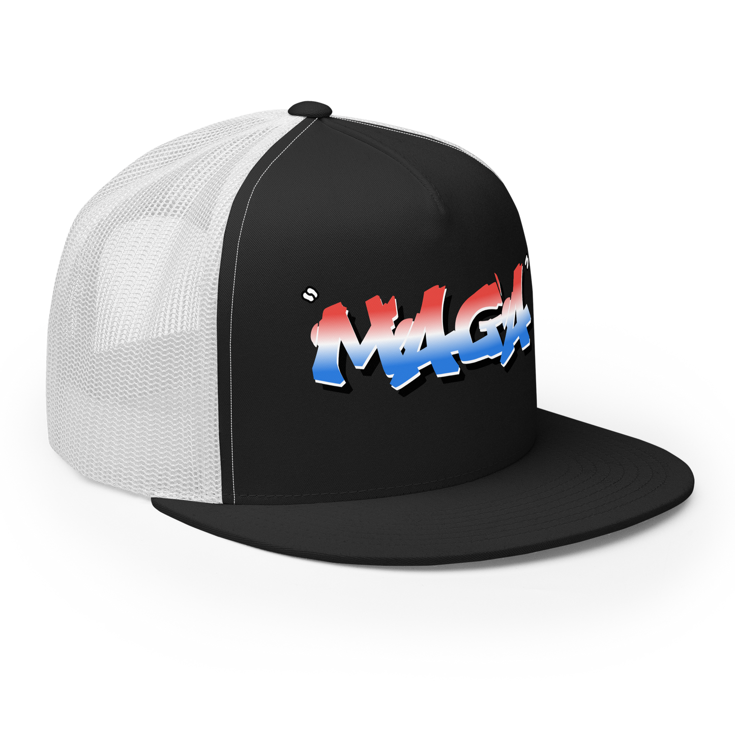 MAGA Graffiti Flat Bill Trucker Hat